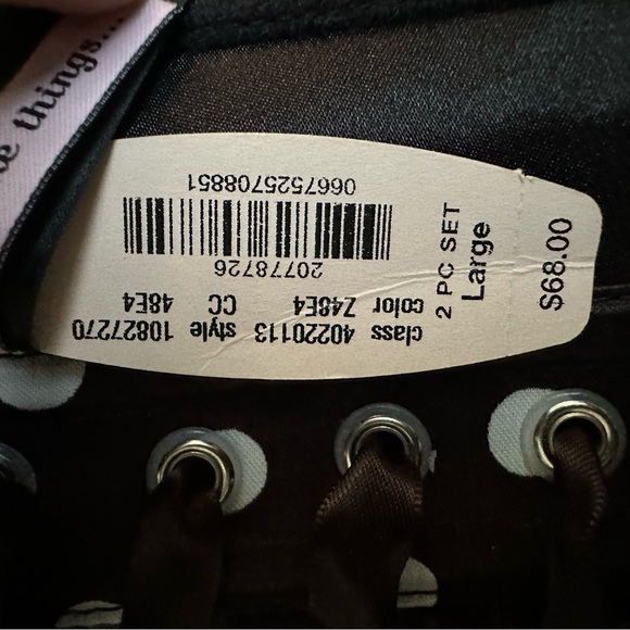 Victoria's Secret Black and Pink Polka Dot Corset - Picture 2 of 4